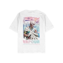 Adrift Vapour Oversize Unisex T-shirt Beyaz