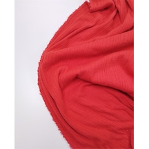Kırmızı Renkte, İnce Yumuşacık Örgüsünden Desenli Pamuklu Bir Örme Kumaş Elbiselik & Bluzluk En: 140cm-12418