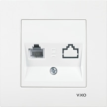 Viko Karre/meridian Tekli Nümeris Jacksız Beyaz Çerçevesiz 90967x48 Viko