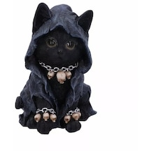 L-gotik Kedi Orak Köpek Cadı Azrail Dekorasyon Reçine Siyah Pelerinli Azrail Kedi Kedi Köpek Heykelcik Cadılar Bayramı Ev Dekor