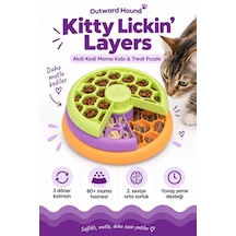 Petstages Kitty Lickin' Layers Cat Fun Feeder Treat Puzzle Akıllı Kedi Mama Kabı