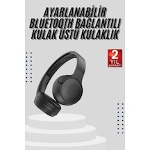 Kablosuz Bluetooth Kulaklık Kulak Üstü Ayarlanabilir Uzun Ömürlü Çok Renkli