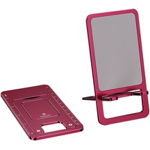 Cbtx Cep Telefonu Standı Katlanır Alüminyum Alaşımlı Tablet Tutucu Braketi Taşınabilir Seyahat Tutucu - Kırmızı