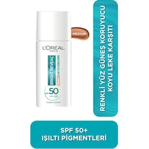 L'Oréal Paris Bright Reveal Koyu Leke Karşıtı Renkli Fluid Günlük Yüz Güneş Kremi SPF50 Medium 50 ML
