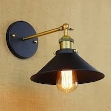 Riolight Mafsallı Eskitme Siyah Aplik Çap 23 Cm Siyah