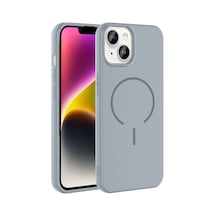 Zore İphone 13 Kılıf M-safe Şarj Özellikli Nvth Meta Kapak - Titanyum-gri