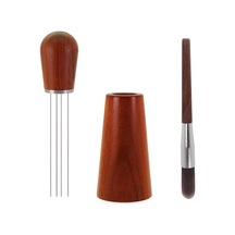 Metabagua Espresso Kahve Karıştırıcı, Barista Dağıtım Aracı, 4 Iğneli B Ghgı61 Kahverengi