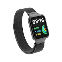 Effox Xiaomi Redmi Watch 2 Lite Uyumlu Krd-58 Metal Kordon-siyah