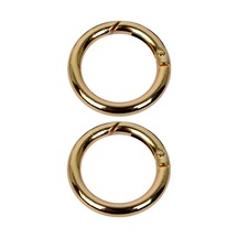 10 Adet Gold Yaylı Metal Halka - Kararmaz -2,5 Cm - Çanta Aksesua Gümüş