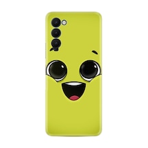 Tecno Camon 18 Premier Kılıf Resimli Desenli Silikon Platinium Series White Green 1833