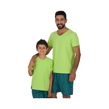 The Don Aile Yeşil-Lacivert Desenli Erkek Çocuk Pijama Takımı (2-