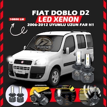Fiat Doblo D2 2006-2012 Uzun Far Uyumlu Şimşek Etkili Led Xenon Premium Series H1