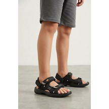 Minican Kids Kn-1600-26y Erkek Çocuk Ortopedik Sandalet Siyah