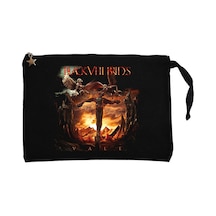 Black Veil Brides Vale Siyah Clutch Astarlı Cüzdan / El Çantası Siyah