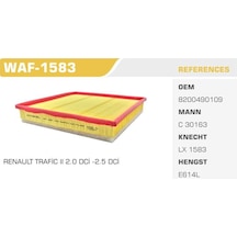 WINKEL WAF-1583 WINKEL HAVA FİLTRESİ TRAFIC II / VIVARO / PRIMAST