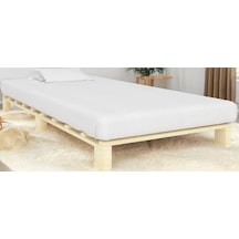 Masif Ahşap Platform Natural Karyola Masif Ahşap Natural 100x190 Masif Ahşap Platform Natural Karyola Masif Ahşap Natural 100x190