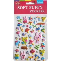 Bu-bu Soft Puffy Stickers Forest Life 10.9x20.5 Bubu-swp-1009b Çok Renkli
