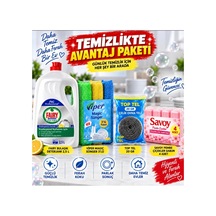 Sünger Sabun Elde Bulaşık Deterjanı Ve Ovma Teli 4 Lü Set