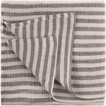 Cigit Naturel Battaniye 90x100 CM Antrasit Kalın Çizgili Antrasit