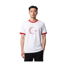 Sportive Türkiye Baskılı Unisex Beyaz Günlük Stil T-shirt 26du0003-byz