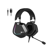 Lecoo HT402 USB + 3.5 MM Jack Kablolu RGB Çıkartılabilir Mikrofonlu Kulak Üstü Gaming Kulaklık