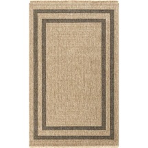 Çam Halı İndia 668 Siyah Seyran Halı Modern Jüt Desen Makine Halısı