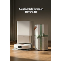 Homend Alex 50 Pro AI Destekli Akıllı Robot Süpürge 28000 PA Emiş Güçlü Beyaz