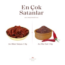 Zahmet Acı Biber Salçası 1 Kg + Acı Mor Isot 1 KG