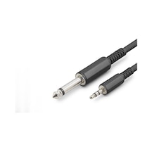 6.35mm To 3.5mm Gitar Kablosu 5 M - Siyah Hdx1078