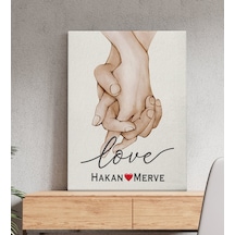 Bk Gift Kişiye Özel Sevgili El Ele Tasarımlı Kanvas Tablo-2 50x70 , Sevgiliye Hediye, Sevgililer Günü Hediyesi Kobitmeyencom33672 Bk Gift