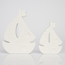 Yelkenli Gemi Figür 2'li Set 12cm+9,5cm