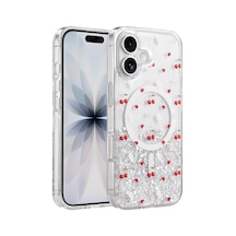 Onegif Apple İphone 17 Misk Simli Magsafe Kapak - Desen 5 - Desen 5
