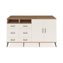 Hyperion Konsol 4 Raflı 6 Çekmeceli 2 Kapaklı 176x44x99 Çam-aytaşı Atlas Çam/aytası - Atlas Çam