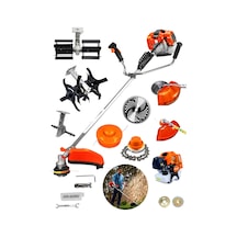 Dragro Alman DRG-HP20 Hp Yan Tipi T Benzinli Motorlu Ot Çalı Tırpanı Çim Biçme Makinesi Tırpan Çift Çapa Aparatlı