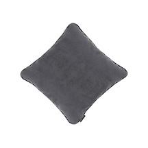 Biyeli Kırlent Yastık Kılıfı Antrasit Rengi 45x45