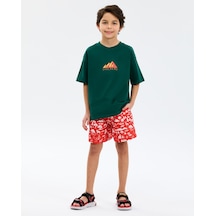 Skechers B 5 Inch Swimshort Büyük Erkek Çocuk Kırmızı Deniz Şortu Sk2610071-0120 Kırmızı