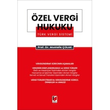 Özel Vergi Hukuku Türk Vergi Sistemi Mustafa Çolak