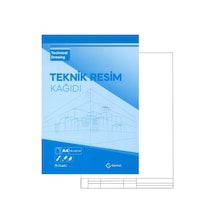 A4 Teknik Resim Defteri Dik 40 Yaprak Gürmat Antetli A-4 Teknik R