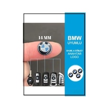 Bmw Logolu Anahtar Amblemi Logo 2 Adet 14mm Damla Etiket