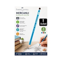 Siyah Kurşun Kalem Mercanlı 1 Adet Faber Castell Mercanlı Kurşun Tahta Kalem Hb Orta Dereceli Öğrenci Kalemi Okul Mavi