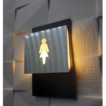 Kadın Ikonlu Işıklı Wc Yönlendirme Tabelası