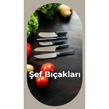 Kitchenboost Lazoğlu Bıçak Seti - 5 Parça Şef Mutfak Bıçak Seti Takımı Çok Renkli