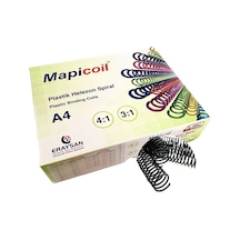 Mapicoil 4:1 Plastik Helezon Spiral 20mm Siyah 100 Ad. 48 Lop