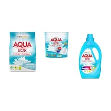 Aquabor Doğal Mineralli 4 Kg Beyaz + Tablet + Sıvı Renkliler 3 Lü Set