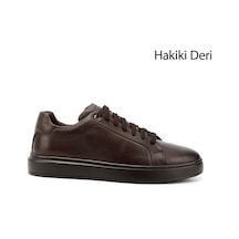 Gönderi(R) Gönderi R Erkek Kahverengi Bağcıklı Kauçuk Taban Hakiki Deri Sneaker Ddma83531641 Kahverengi