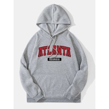 Altamira Unisex Atalanta Baskılı Oversize Kapşonlu Sweatshirt 001