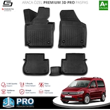 S-dizayn Vw Caddy 3d Pro Havuzlu Paspas 2004-2010 A+ Kalite