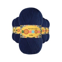 Tedar 5 Adet Lüks Patik İpi Yünü Lacivert 98244 Najmaddin (No:1) 8.5Cm X 10.5 Cm