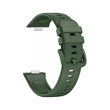 Forzacase Huawei Fit 3 İle Uyumlu Tokalı Silikon Kordon Kayış - Fc635 Yeşil