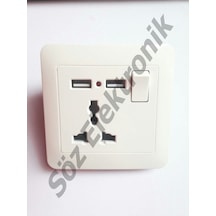 Universal Priz 2 Usb Çıkışlı